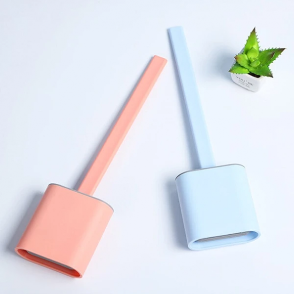 Scopino per WC con testa flessibile in silicone per una pulizia igienica e facile, dal design moderno