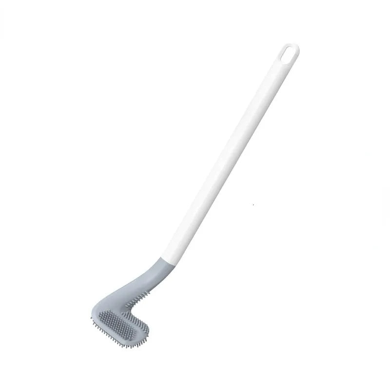 Scopino per WC flessibile con testa a L