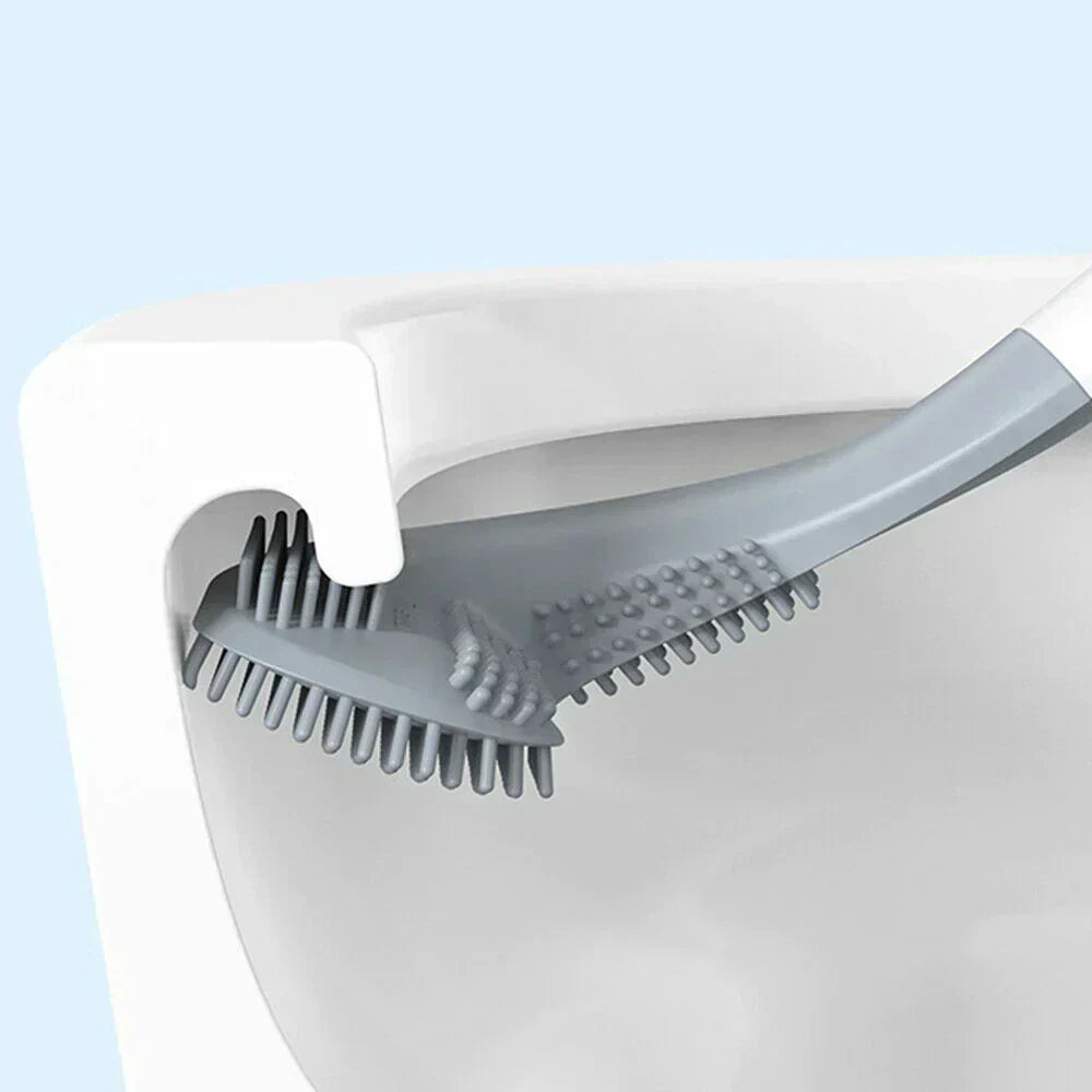 Scopino per WC flessibile con testa a L