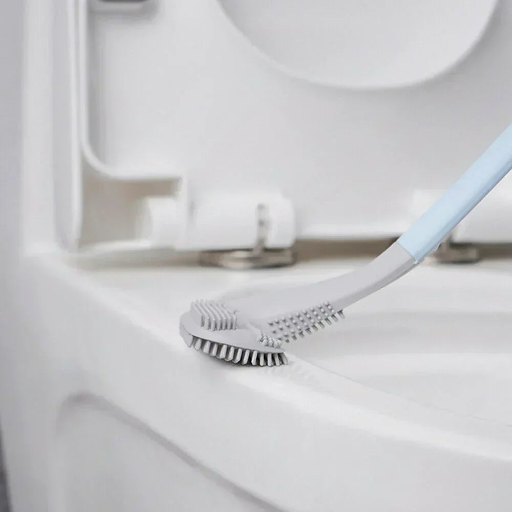 Scopino per WC flessibile con testa a L
