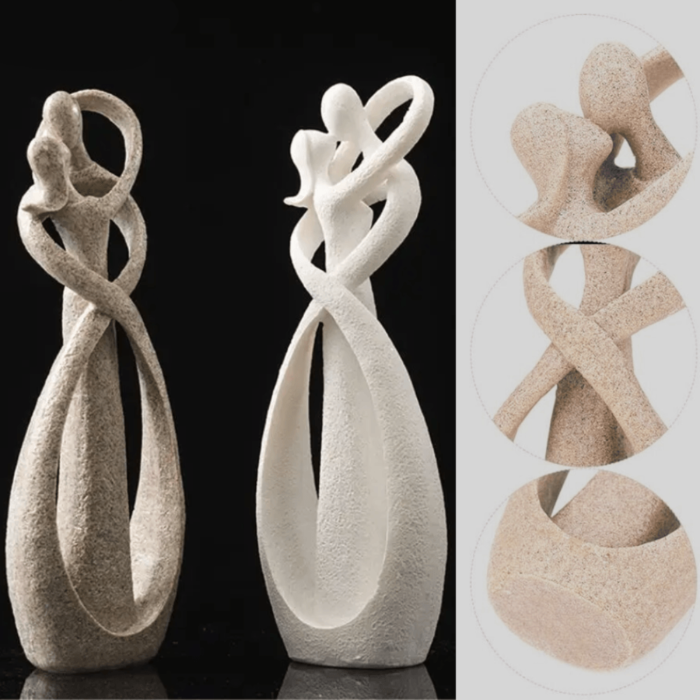 Scultura astratta dell'amore senza tempo