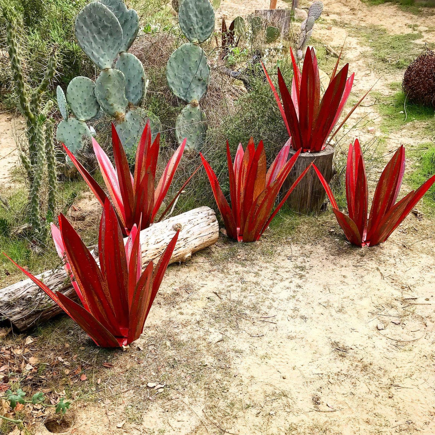Scultura da giardino artigianale in metallo antiruggine per decorazioni da interno ed esterno