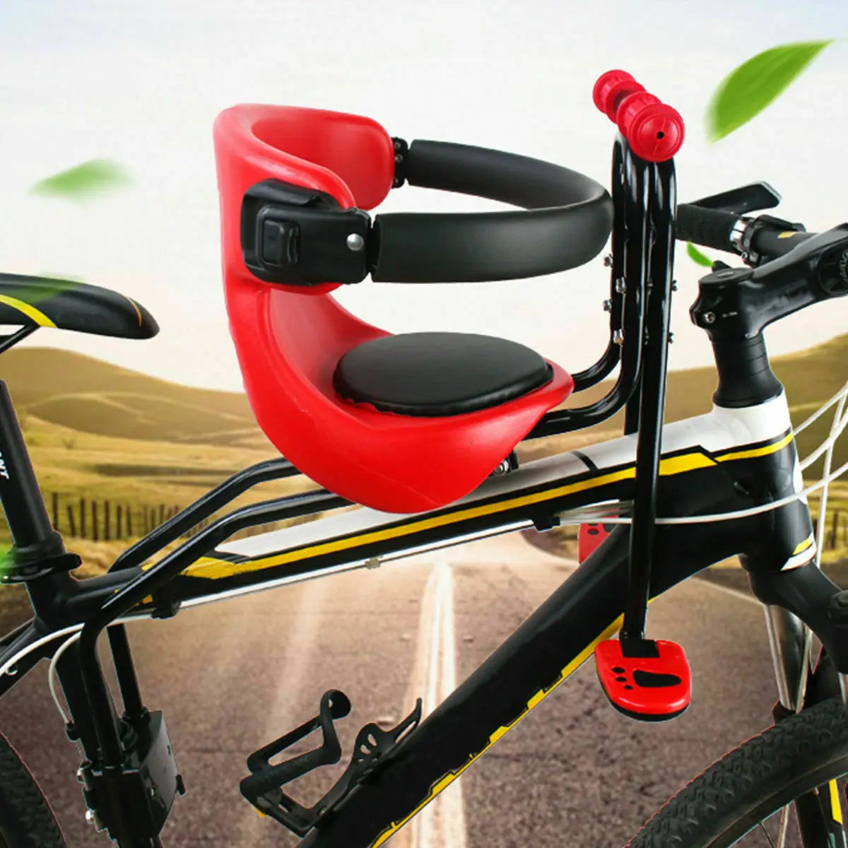 Seggiolino Bici Anteriore per Bambini per Mountain Bike - Età da 8 Mesi a 4 Anni
