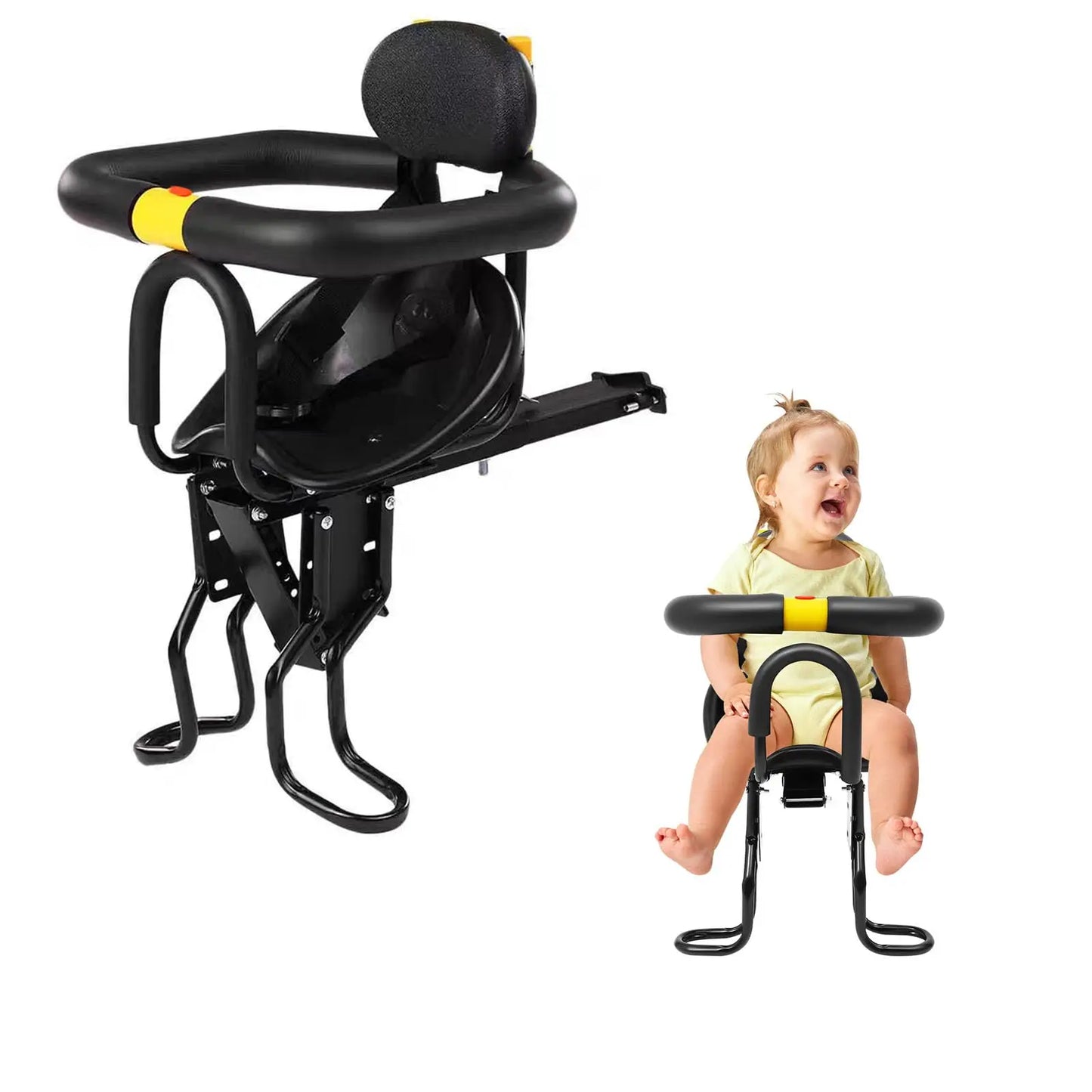 Seggiolino Bici Anteriore per Bambini Piccoli - Rimovibile e Regolabile