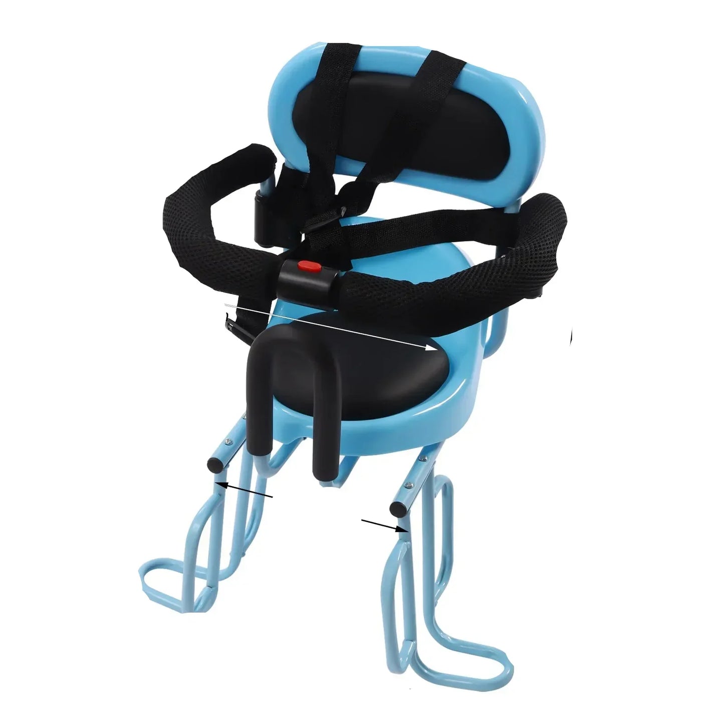 Seggiolino Bici Posteriore per Bambini con Schienale e Poggiapiedi