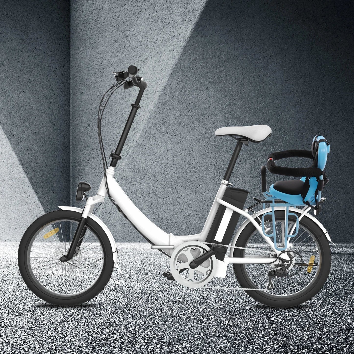 Seggiolino Bici Posteriore per Bambini con Schienale e Poggiapiedi