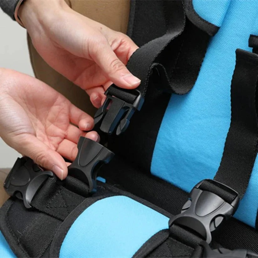 Seggiolino per Bambini | Seggiolino da Viaggio Pieghevole e Portatile | Installazione Rapida con Sistema di Imbracatura