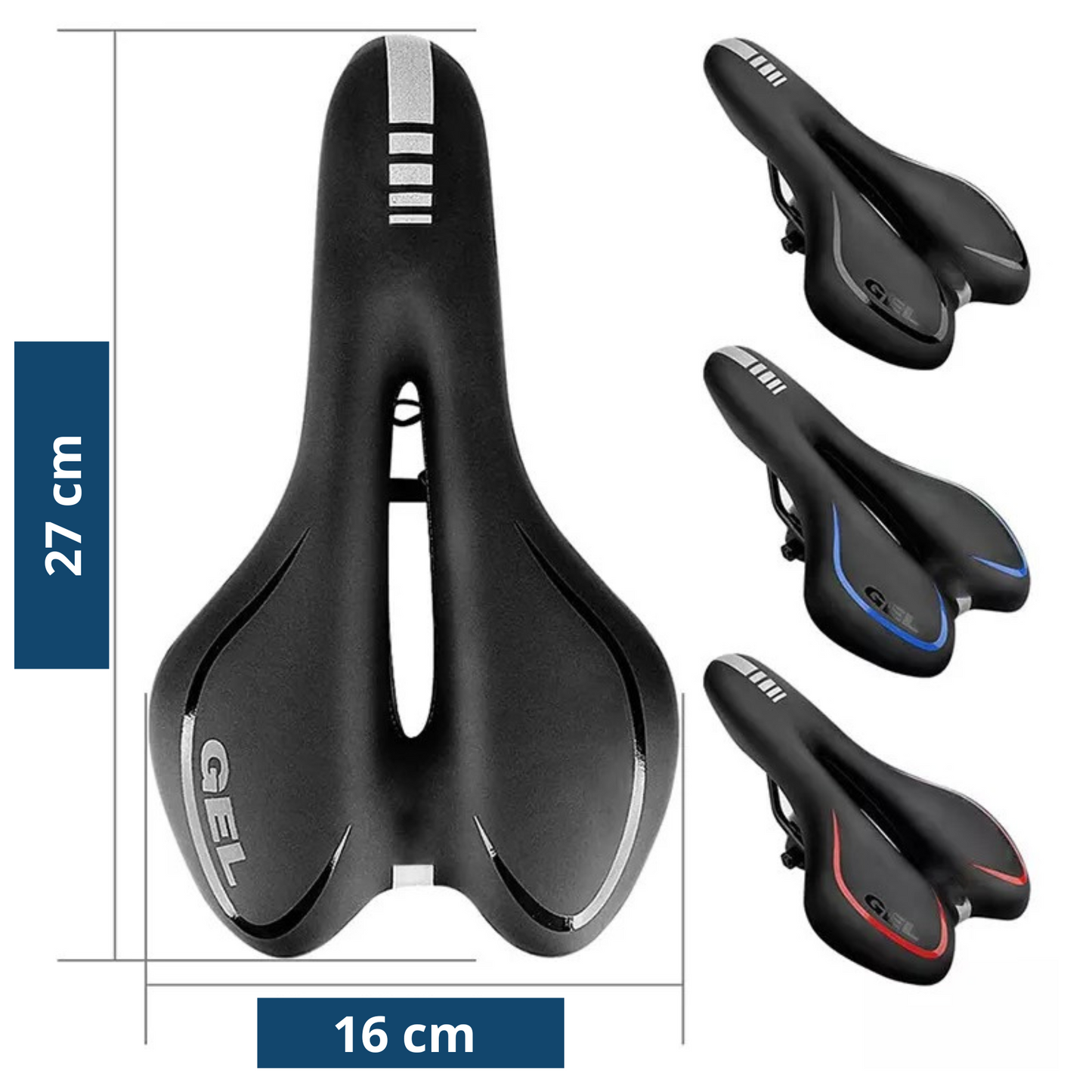 Sella da bicicletta imbottita in gel