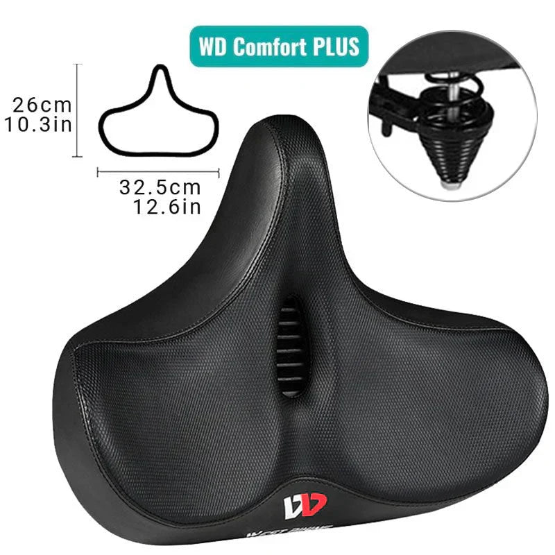 Sella per bicicletta comoda con imbottitura extra larga