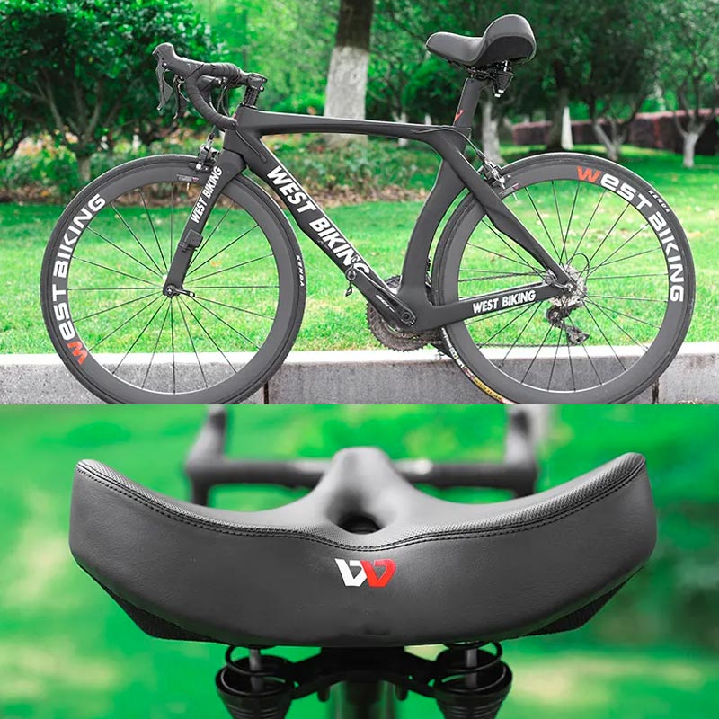 Sella per bicicletta comoda con imbottitura extra larga