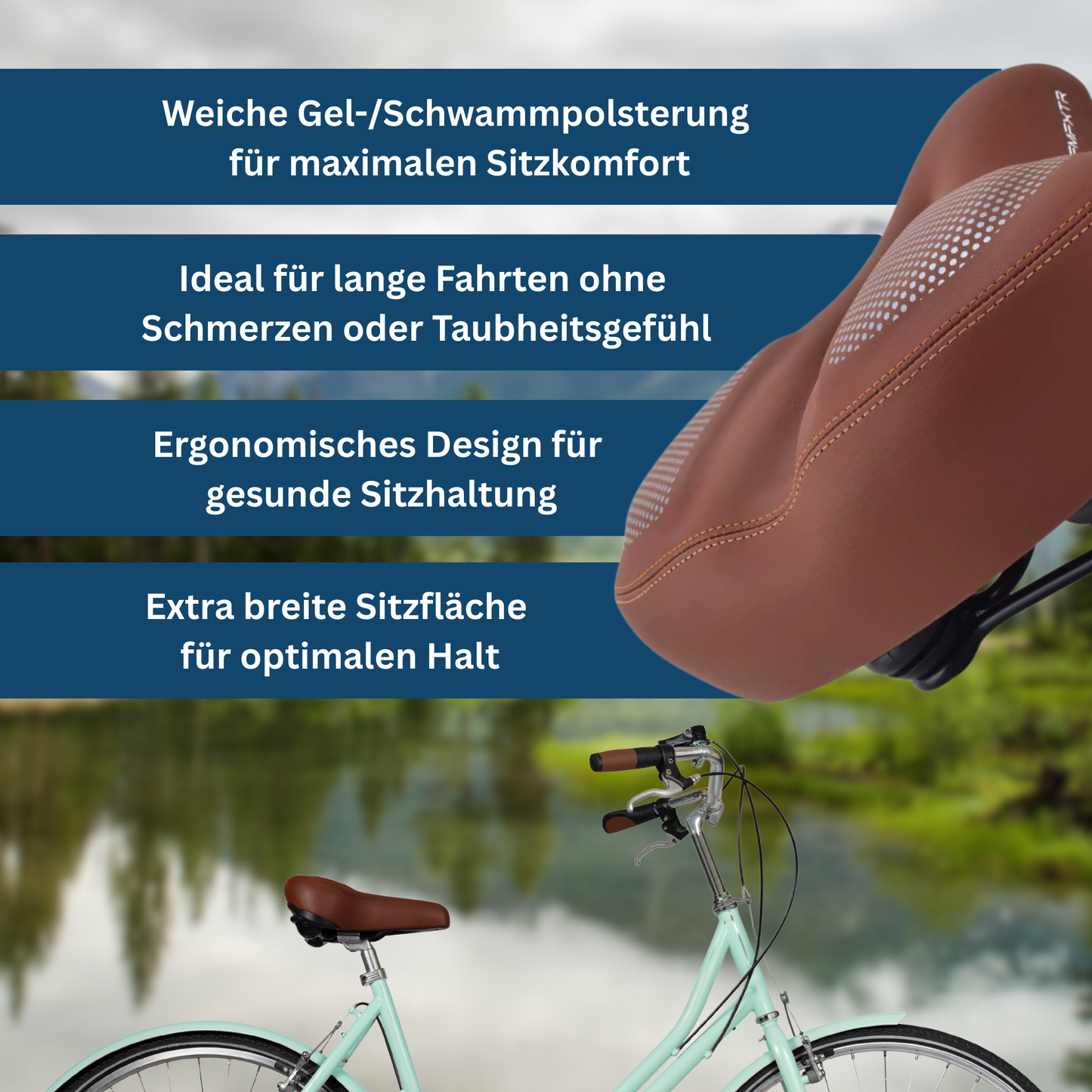 Sella per Bicicletta ErgoSoft per una Guida Confortevole