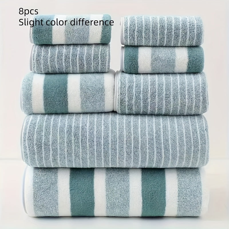 Set da Bagno da 8 Pezzi in Pile Corallo