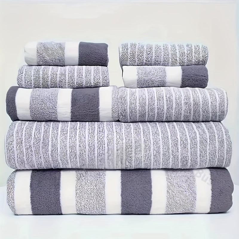Set da Bagno da 8 Pezzi in Pile Corallo