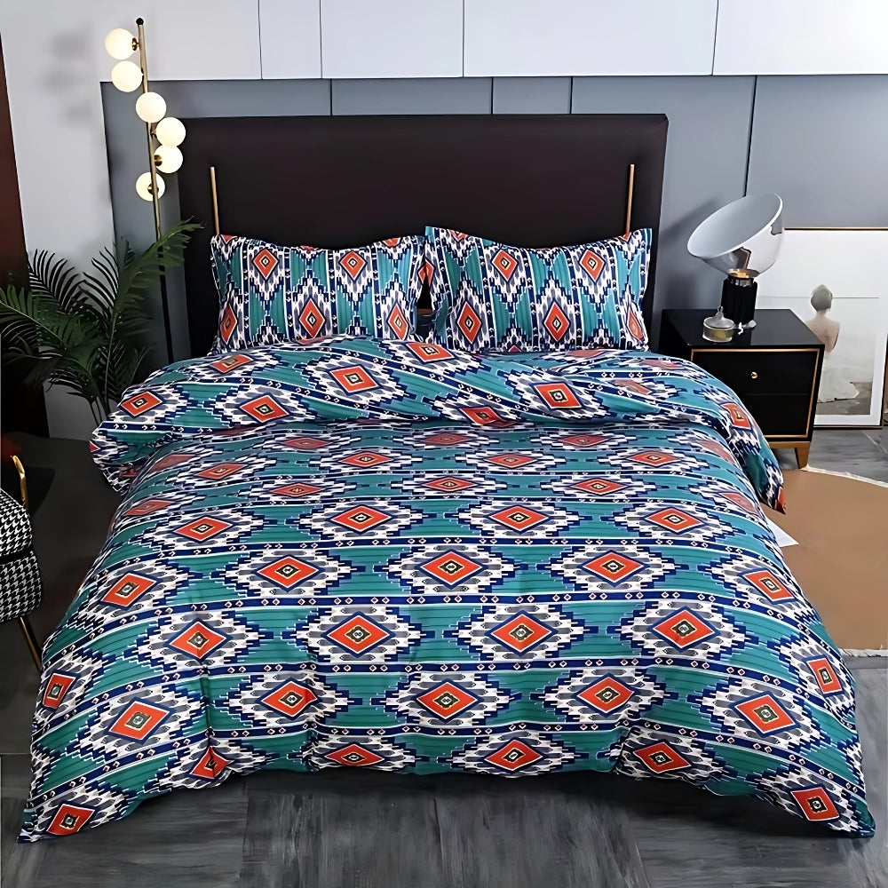 Set da letto boho con motivo tribale