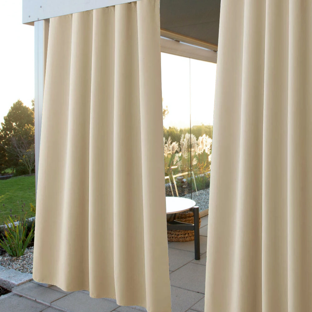 Set di 2 tende da esterno impermeabili per patio con occhielli, antivento e per la privacy