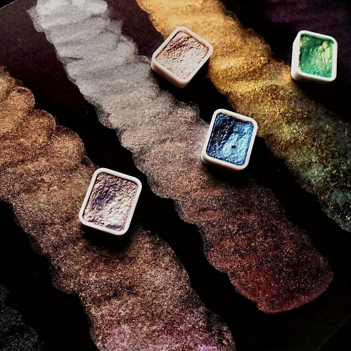 Set di Acquerelli Perlati – 20 Colori Solidi per Pittura e Calligrafia