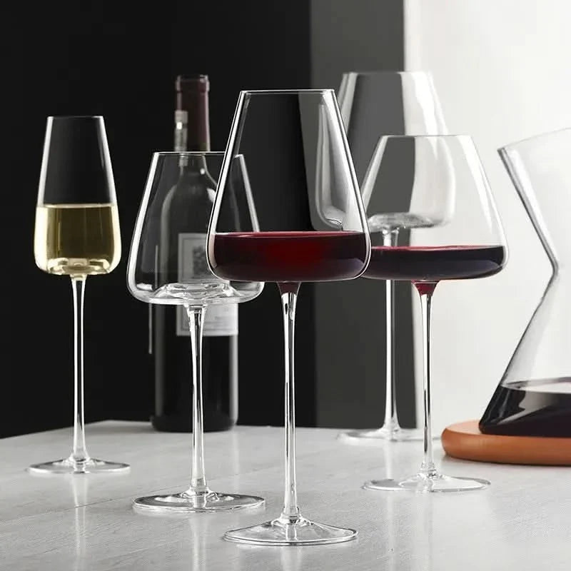 Set di calici da vino e champagne in cristallo fatti a mano – 2, 4 o 6 pezzi, 4 dimensioni