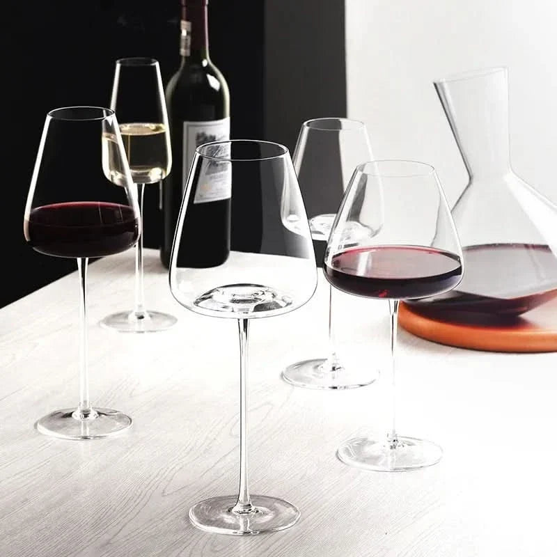 Set di calici da vino e champagne in cristallo fatti a mano – 2, 4 o 6 pezzi, 4 dimensioni