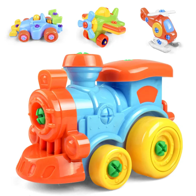 Set di Costruzione Veicoli Fai-da-Te per Bambini - Set di Viti e Macchinina Giocattolo da Assemblare e Guidare