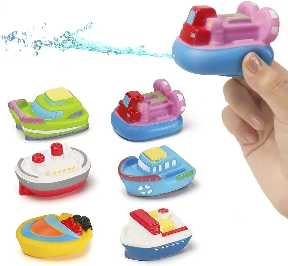 Set di giochi d'acqua da bagno per bambini - Barchette e macchinine
