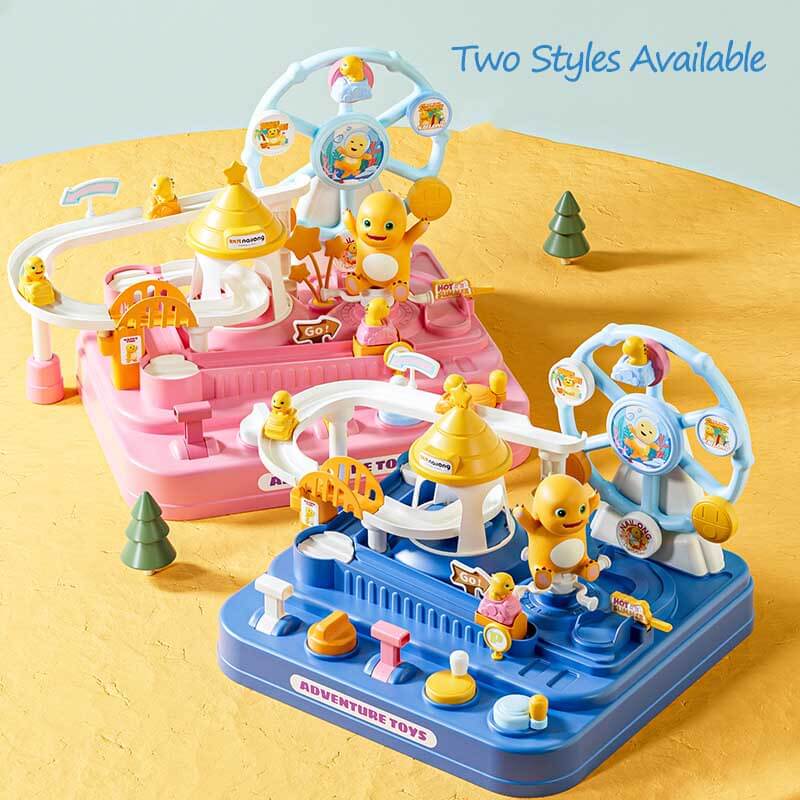 Set di Gioco Interattivo per Bambini con Pista di Auto e Avventura dei Dinosauri
