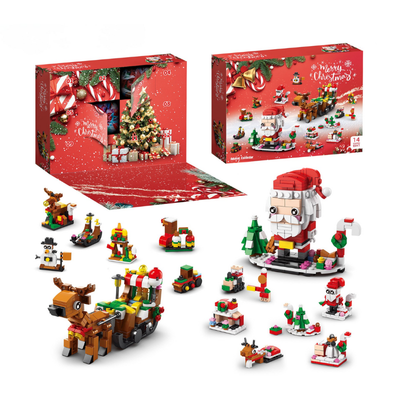 Set di mattoncini per calendario dell'Avvento natalizio