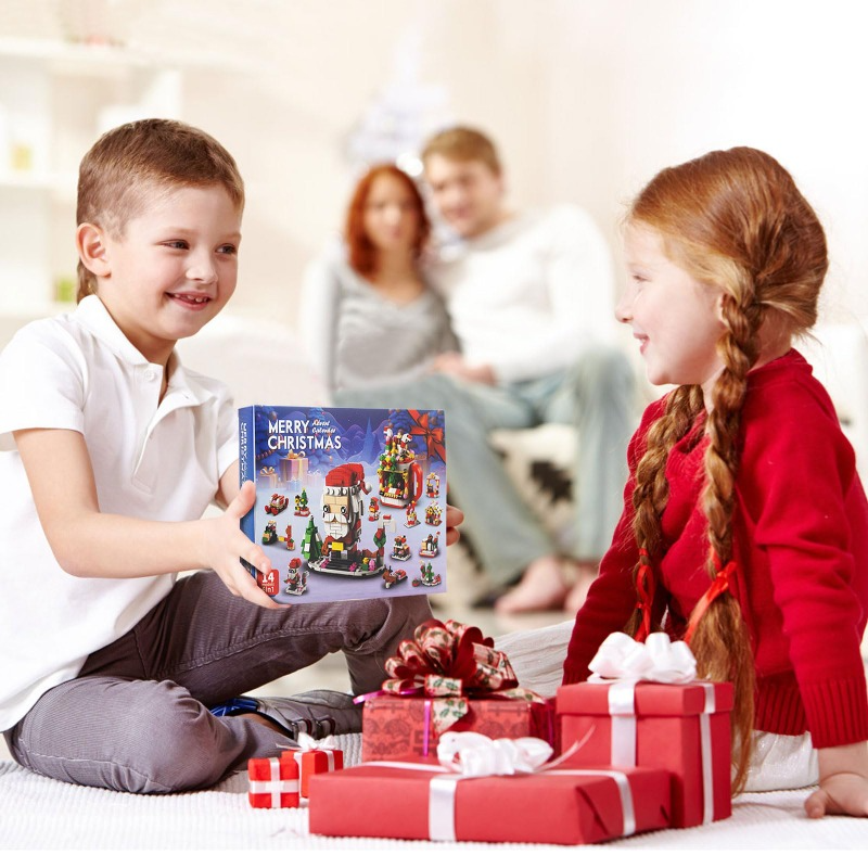 Set di mattoncini per calendario dell'Avvento natalizio