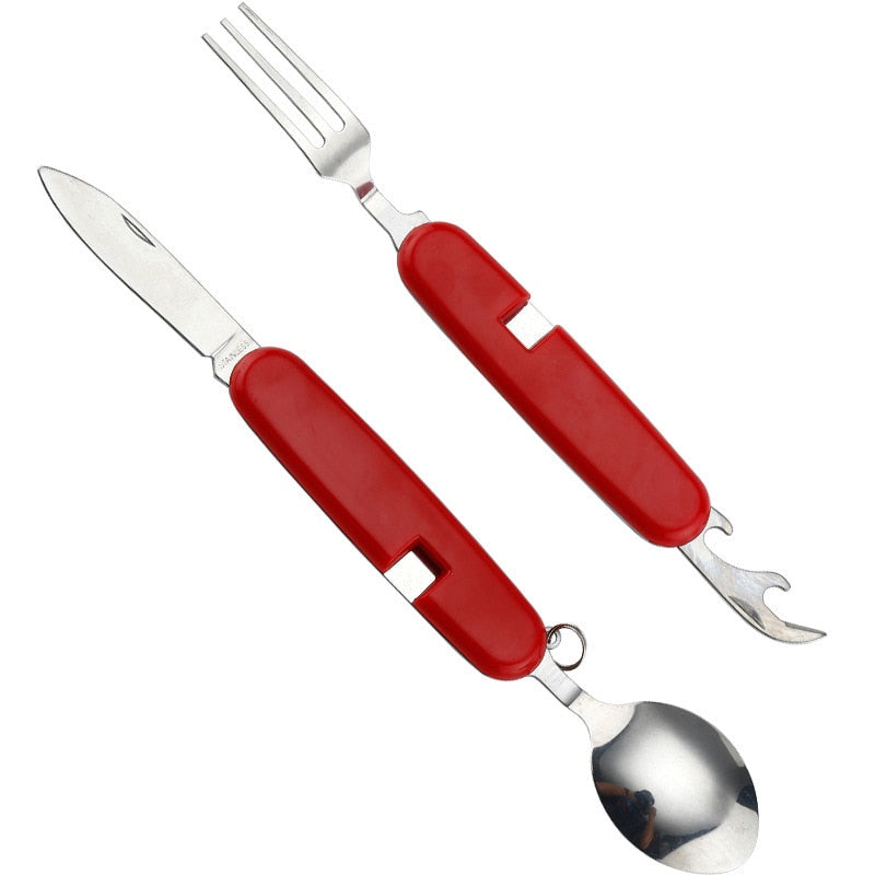 Set di posate 4 in 1 per avventure all'aperto