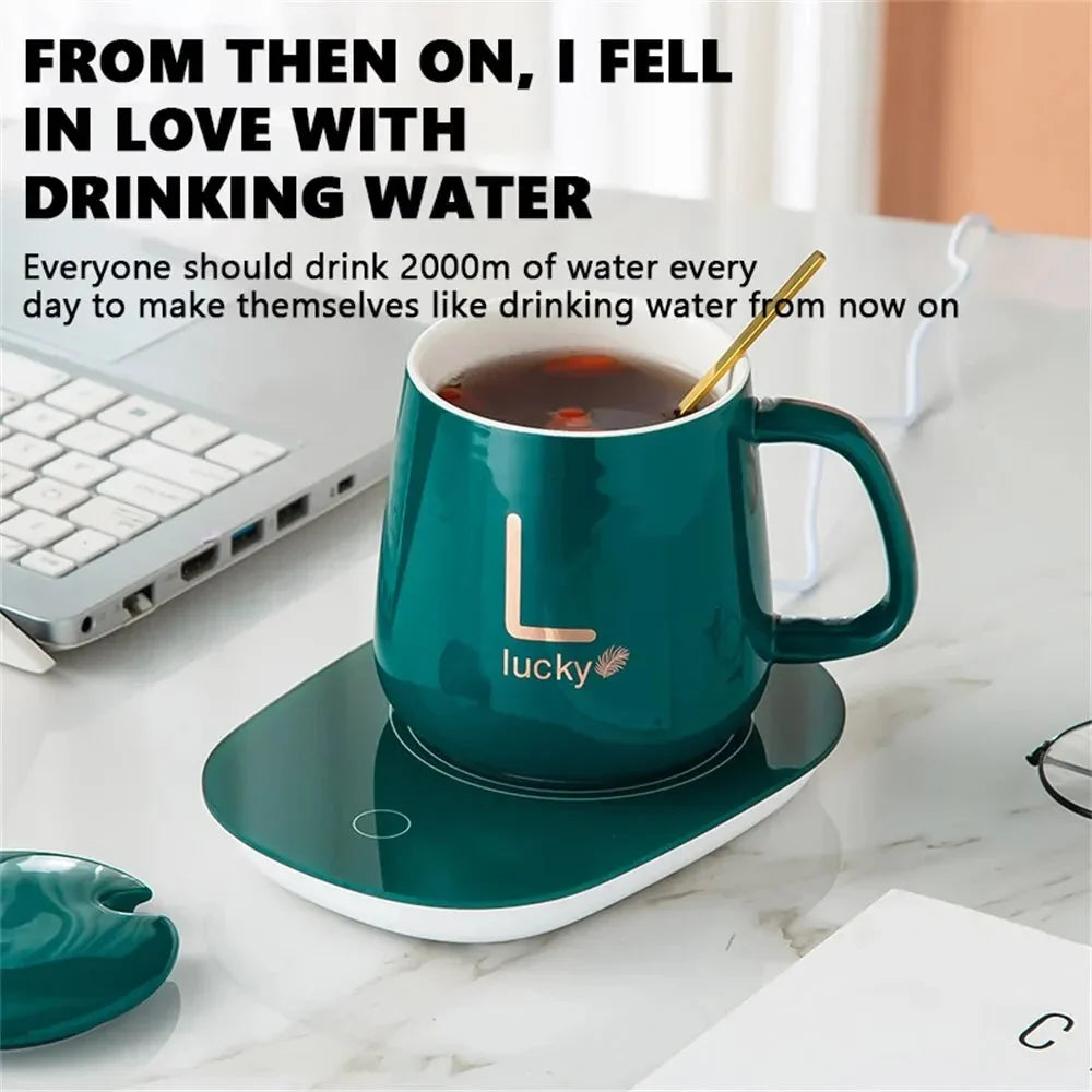 Set di tazza riscaldata innovativo – Tazza in ceramica con sottotazza riscaldante smart