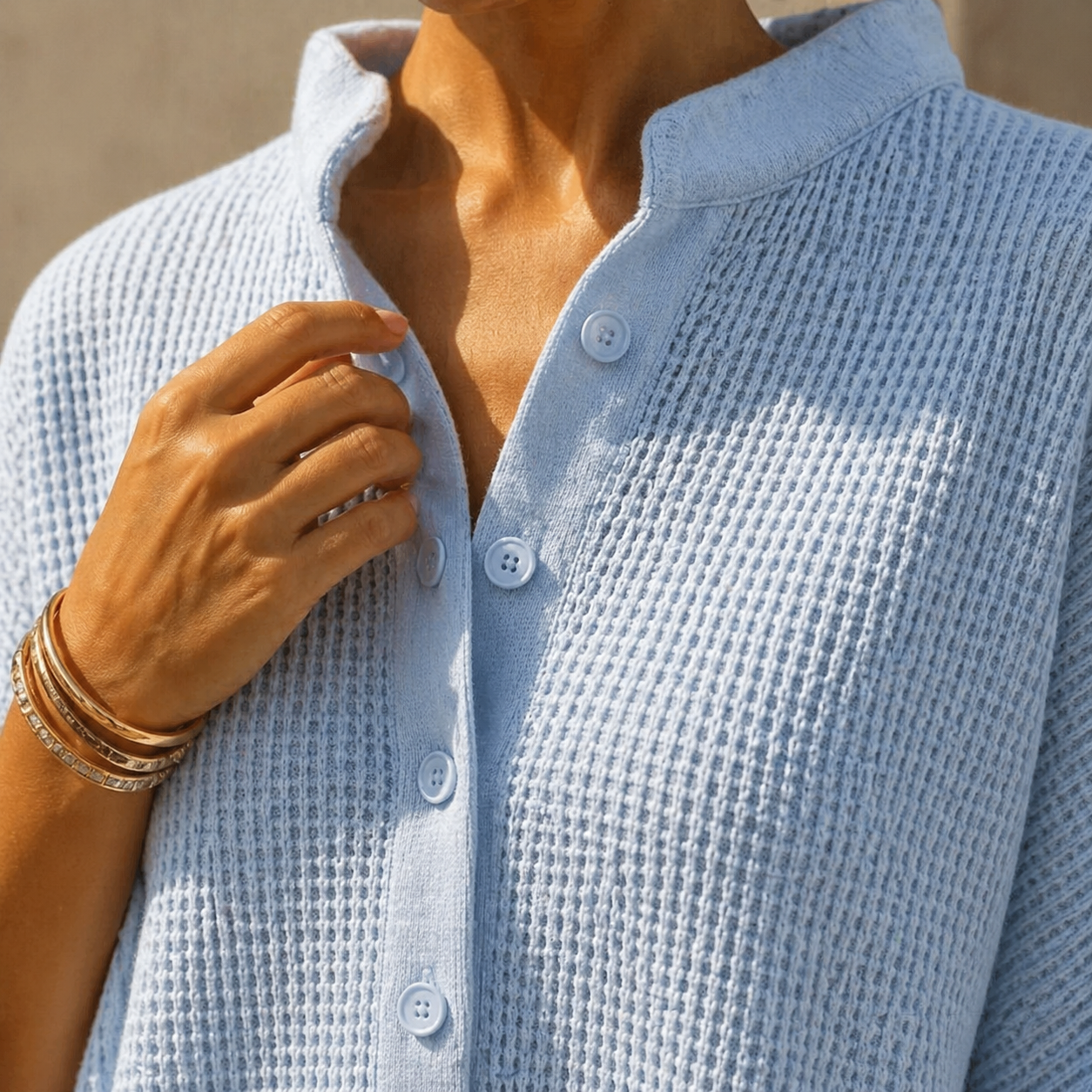 Set due pezzi da donna in tessuto nido d'ape