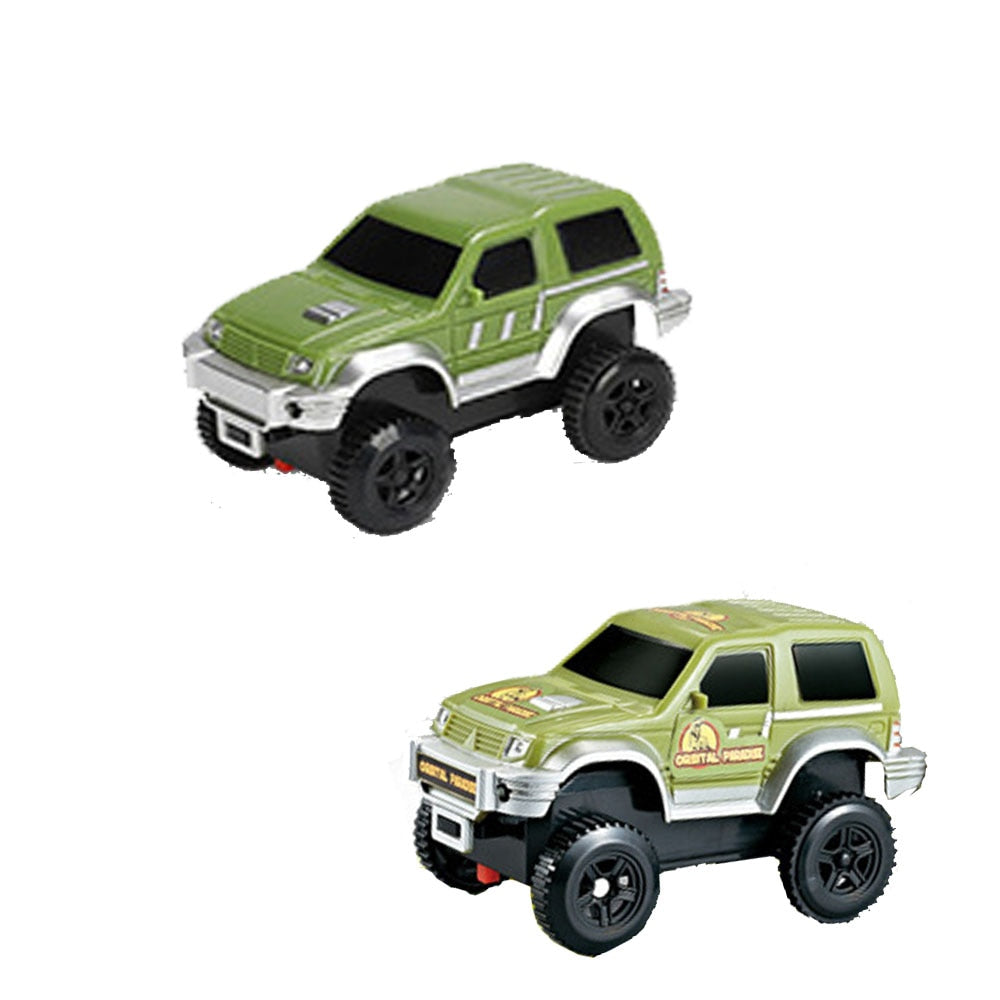 Set Giocattolo Dinosauro – Pista da Corsa Avventura a 360° con Luci e Suoni