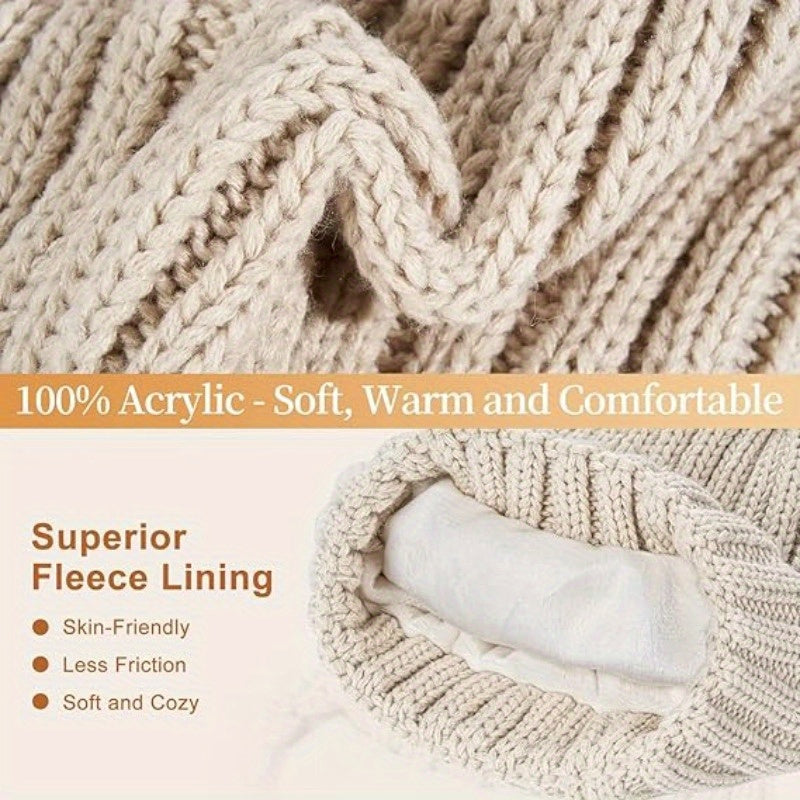 Set invernale 3 in 1 – Caldo cappello in maglia, sciarpa e guanti