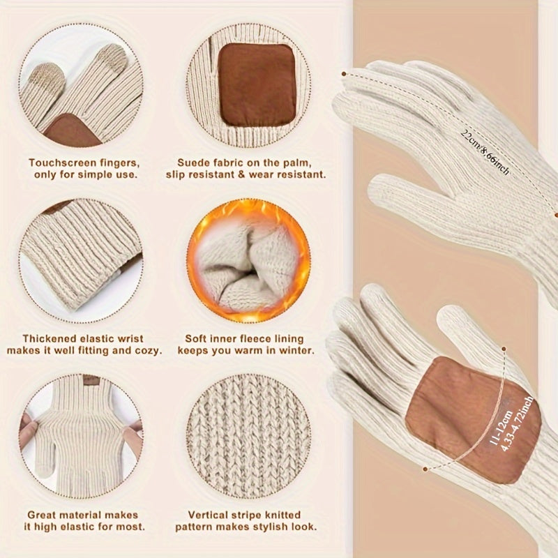 Set invernale 3 in 1 – Caldo cappello in maglia, sciarpa e guanti