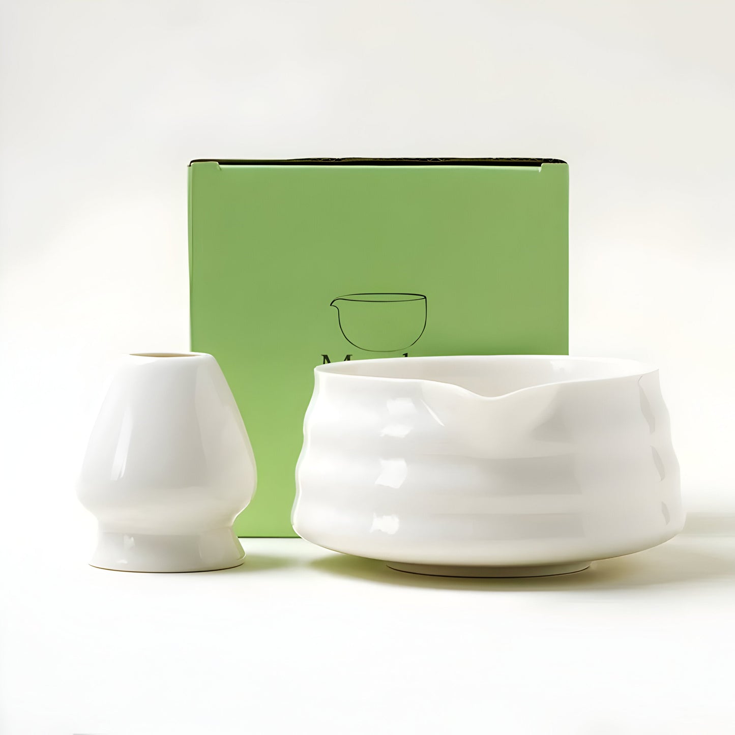 Set Matcha in Ceramica – Set Tradizionale per la Preparazione del Matcha con Ciotola, Ideale per il Relax a Casa