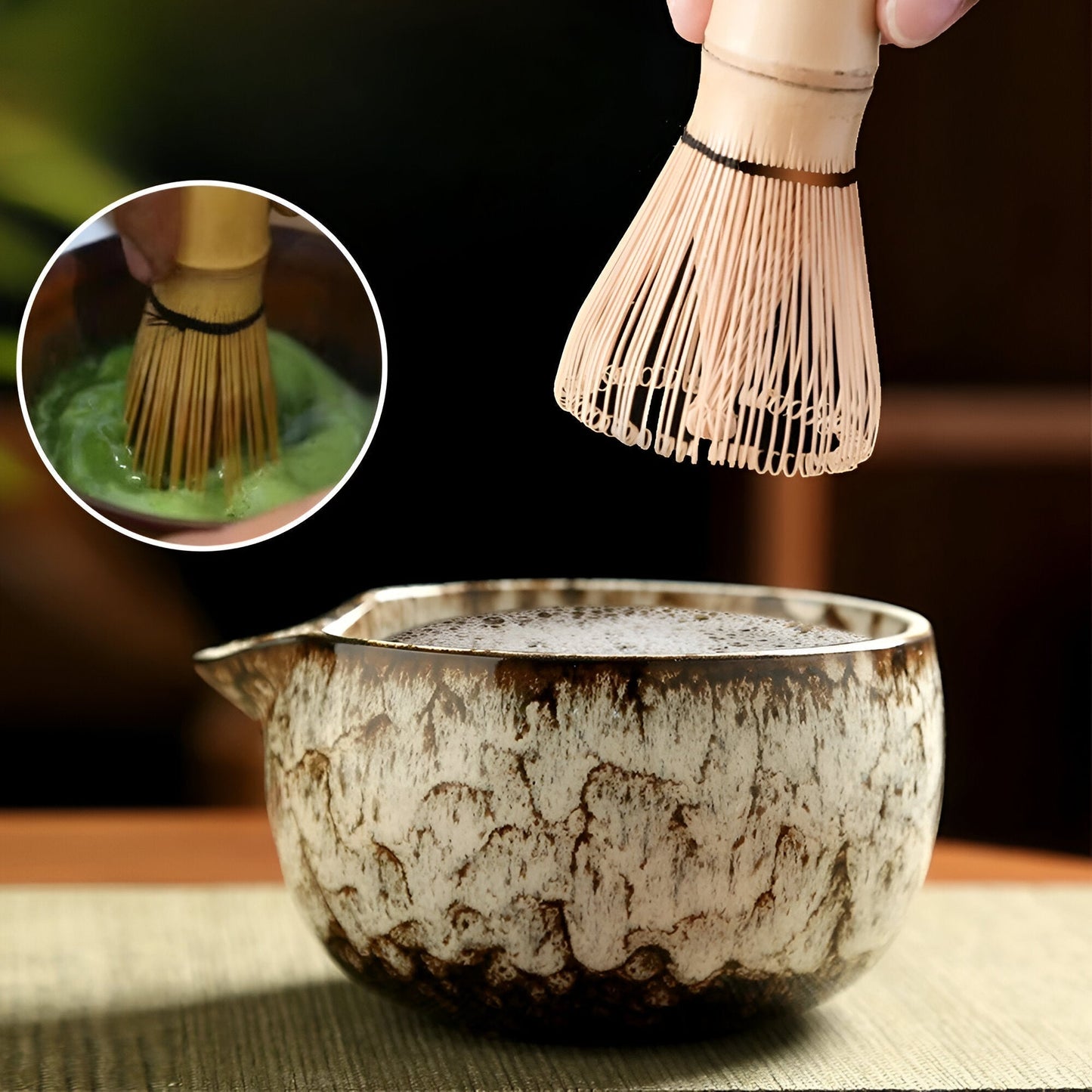 Set per Matcha – Servizio da Tè Tradizionale da Regalo, 6 Pezzi per la Cerimonia del Tè in Materiali di Alta Qualità