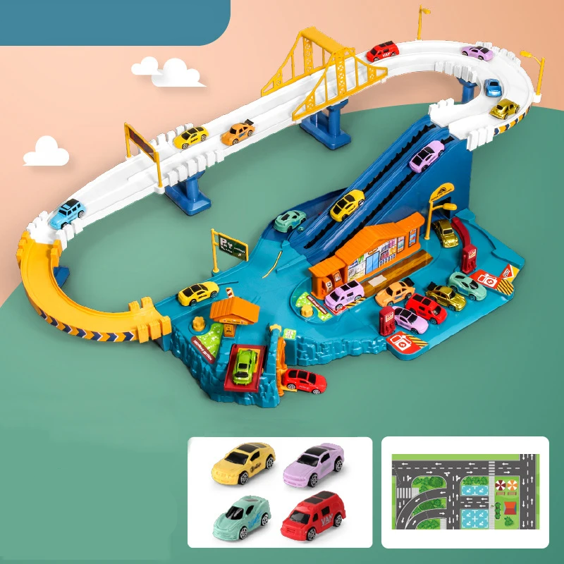 Set pista automobilistica interattiva per bambini
