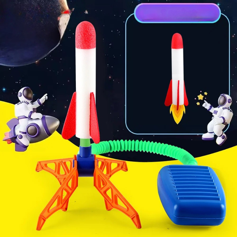 Set Razzo e Lanciatore a Pedale da Esterno per Bambini