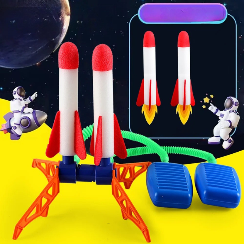 Set Razzo e Lanciatore a Pedale da Esterno per Bambini