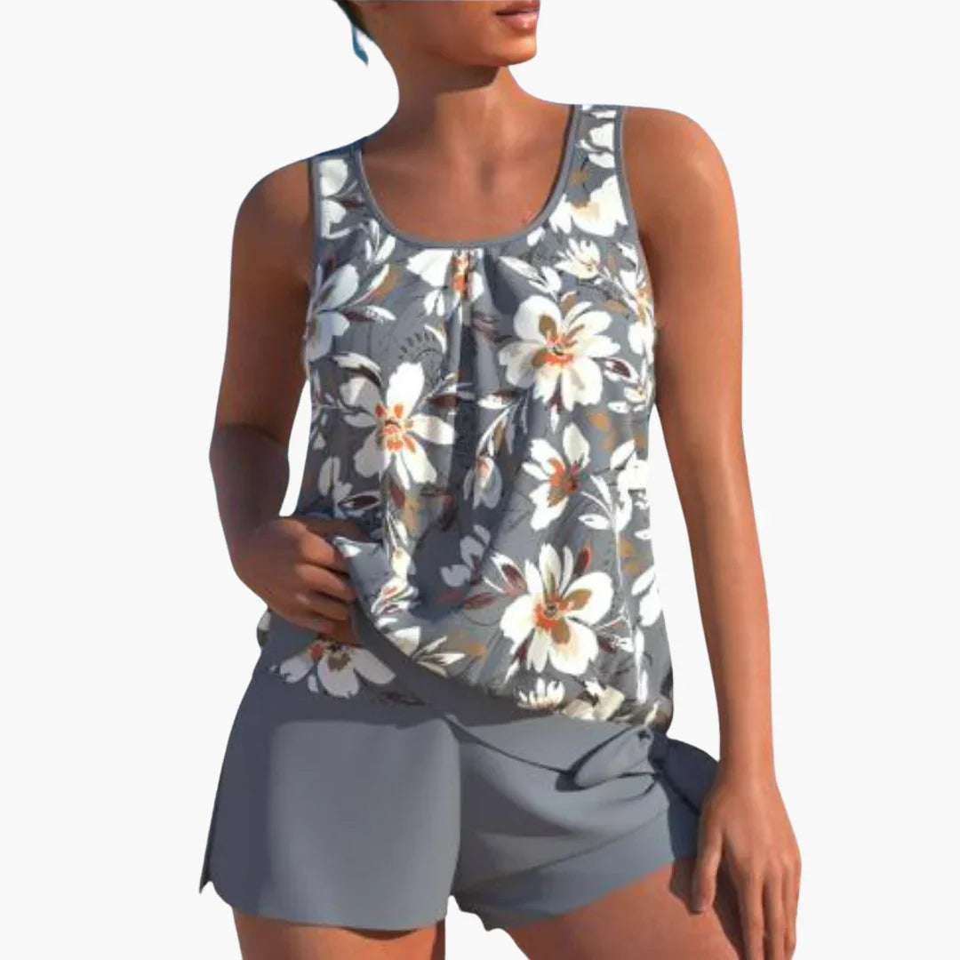 Set tankini due pezzi da donna – floreale e comodo