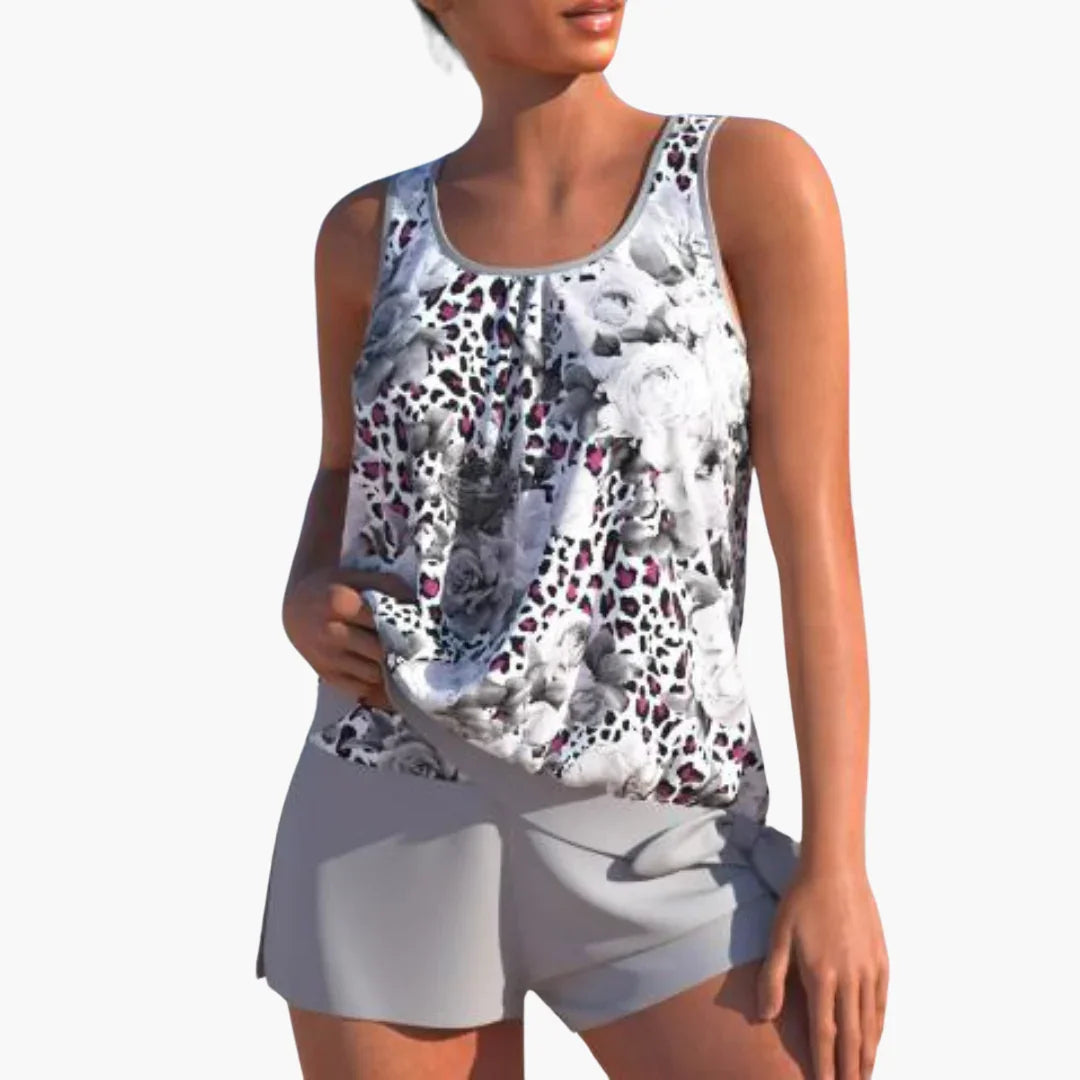 Set tankini due pezzi da donna – floreale e comodo