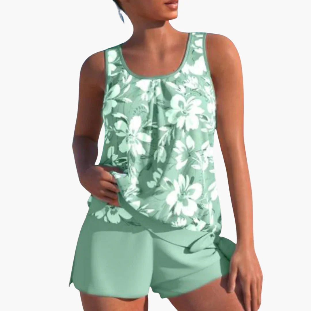 Set tankini due pezzi da donna – floreale e comodo