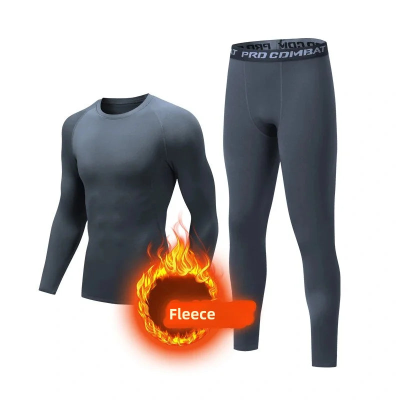 Set termico a compressione in lana da uomo – Ad asciugatura rapida