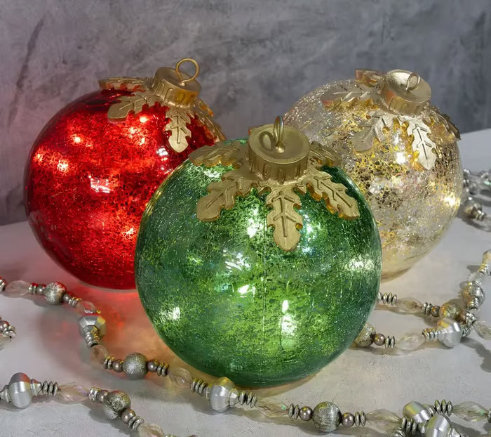 Sfera di Natale a LED – Illuminazione d'Ambiente Calda con Funzione Timer