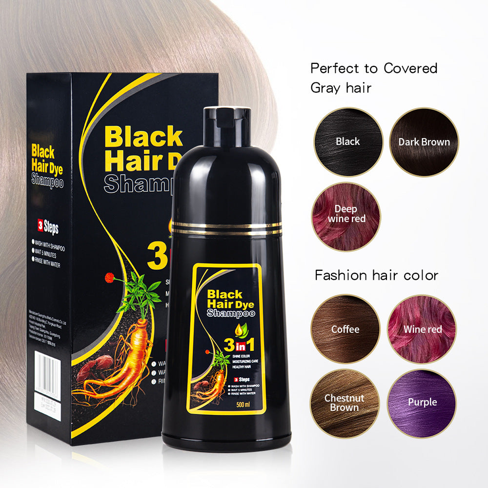 Shampoo colorante nero per capelli (ayurvedico, senza effetti collaterali)