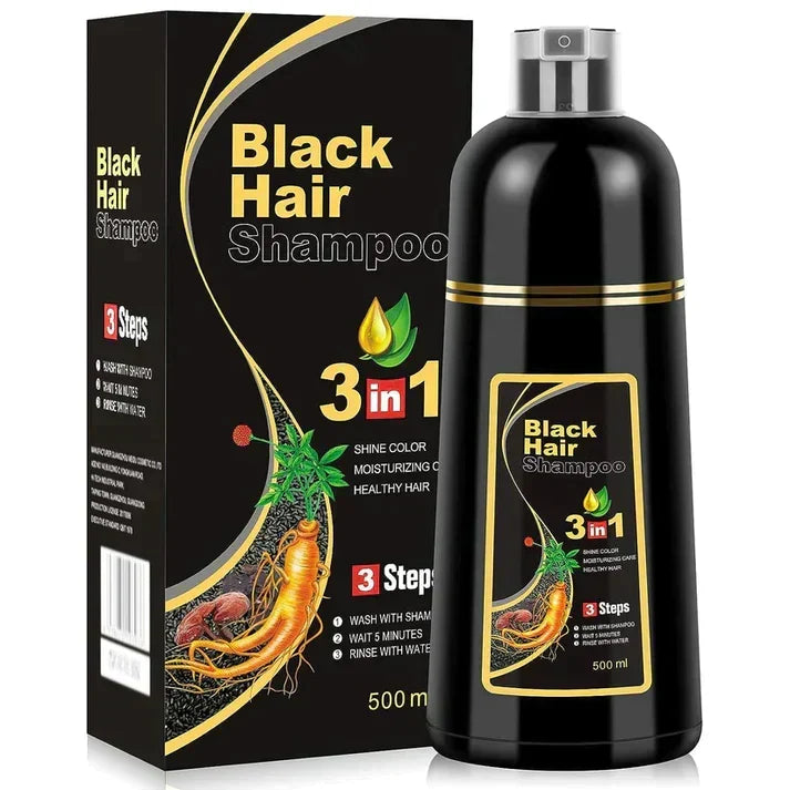 Shampoo colorante nero per capelli (ayurvedico, senza effetti collaterali)