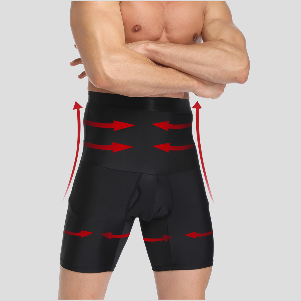 Shorts a compressione a vita alta da uomo