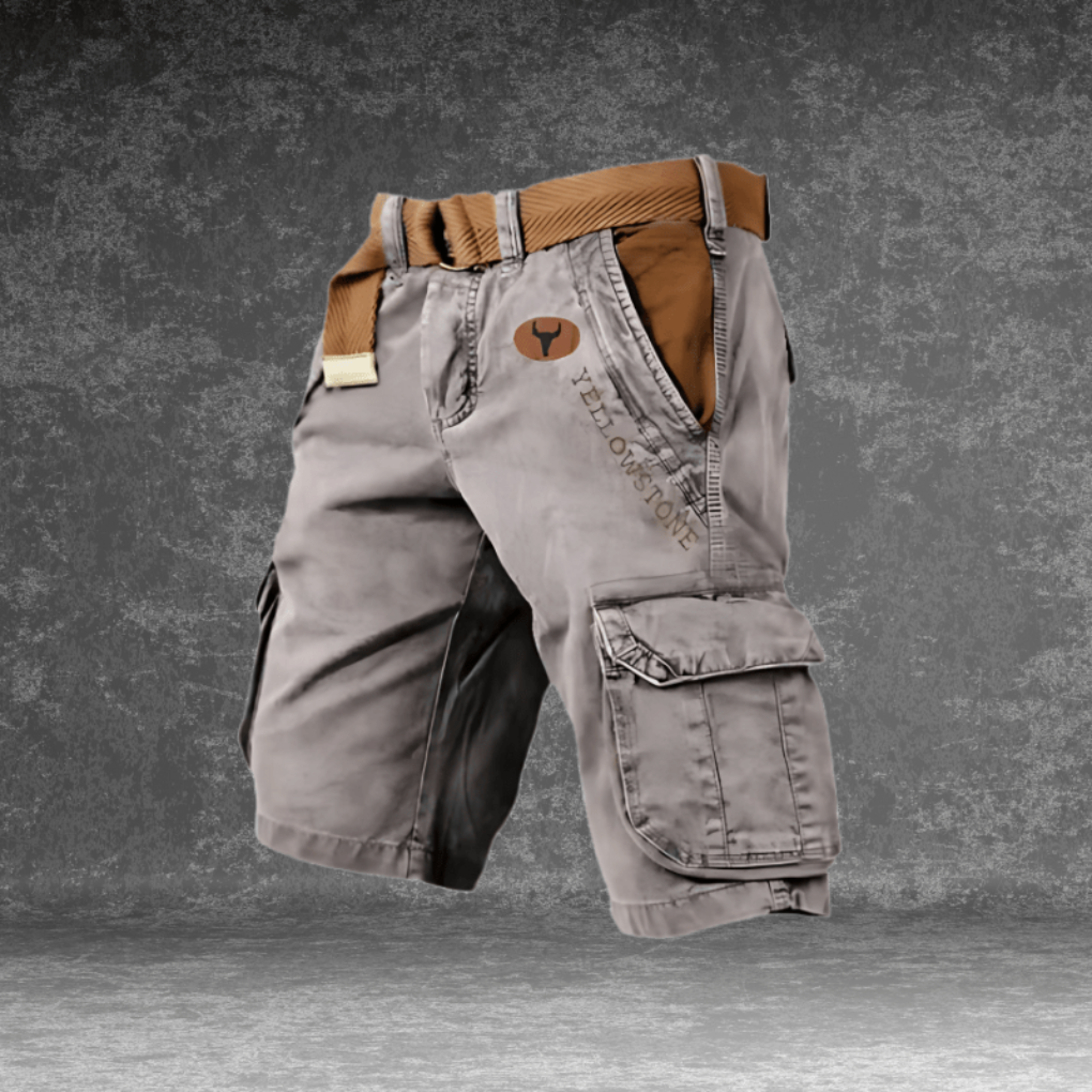 Shorts cargo robusti da uomo con tasche multiple