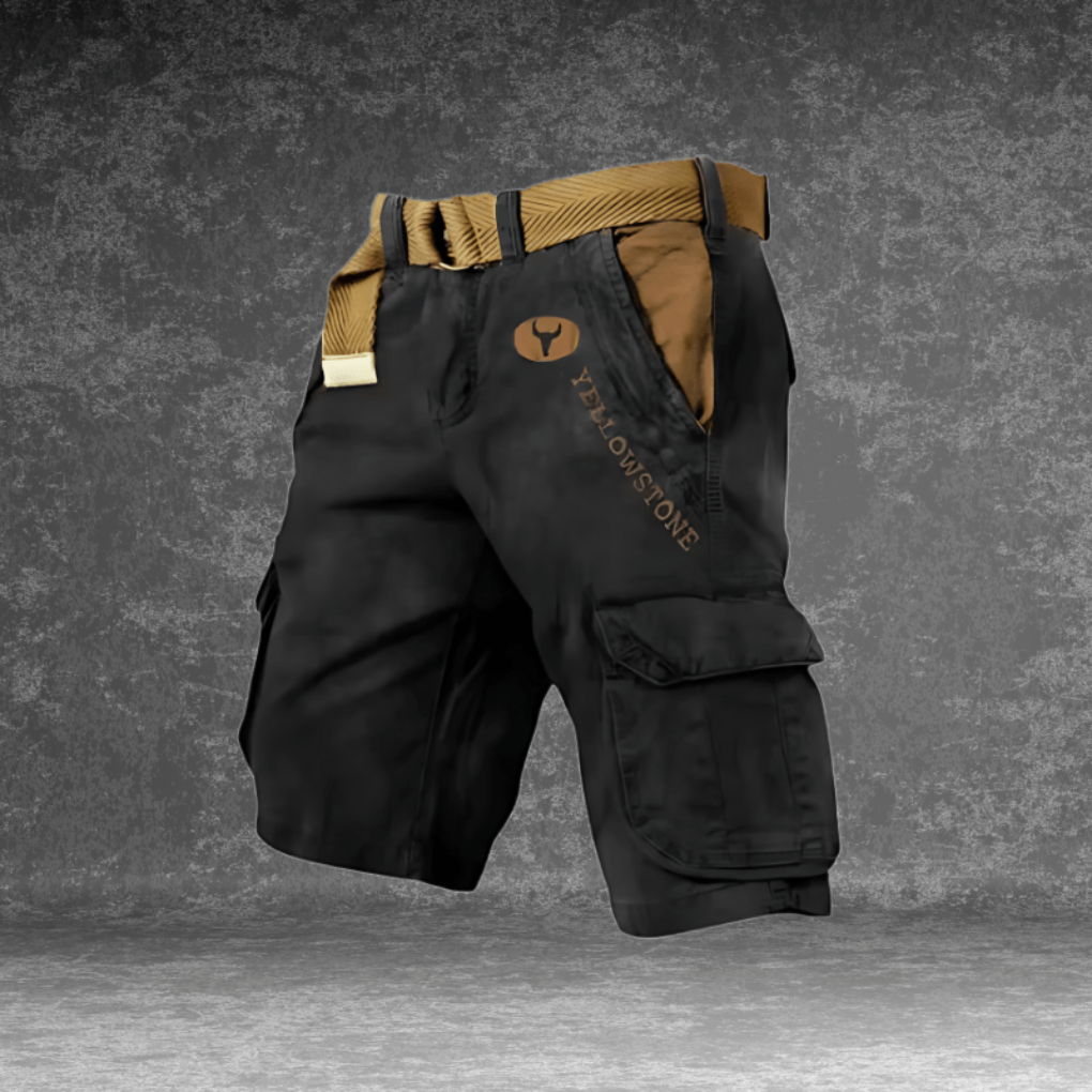 Shorts cargo robusti da uomo con tasche multiple