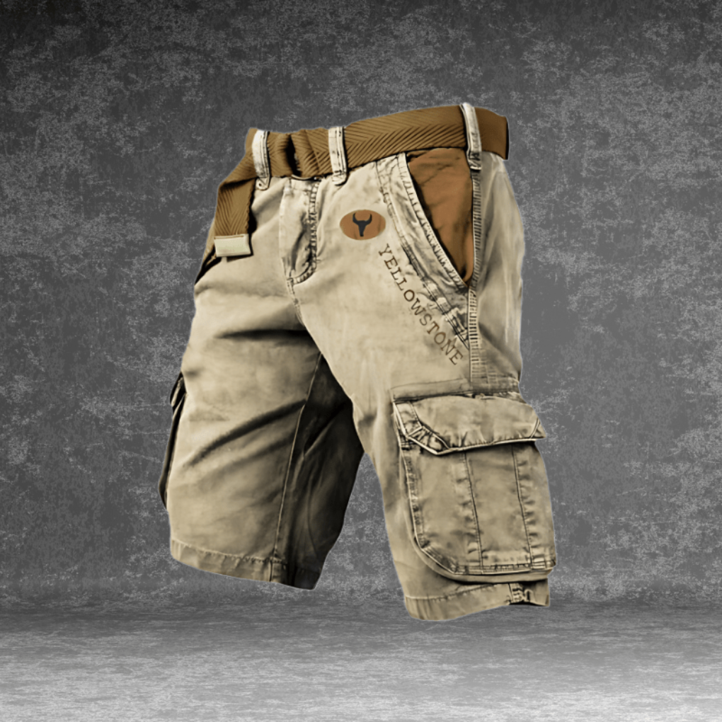 Shorts cargo robusti da uomo con tasche multiple