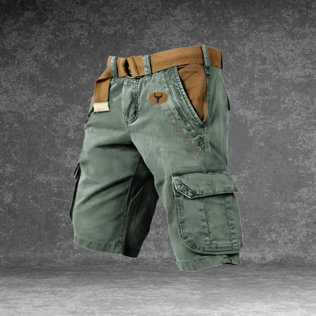 Shorts cargo robusti da uomo con tasche multiple